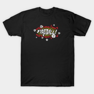 Fireball DnD Dice Spell T-Shirt